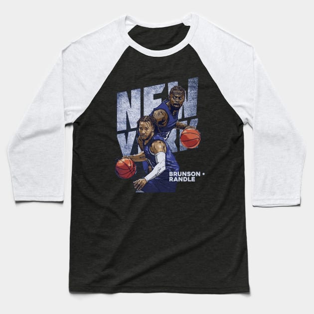 Jalen Brunson & Julius Randle New York Duo Baseball T-Shirt by danlintonpro